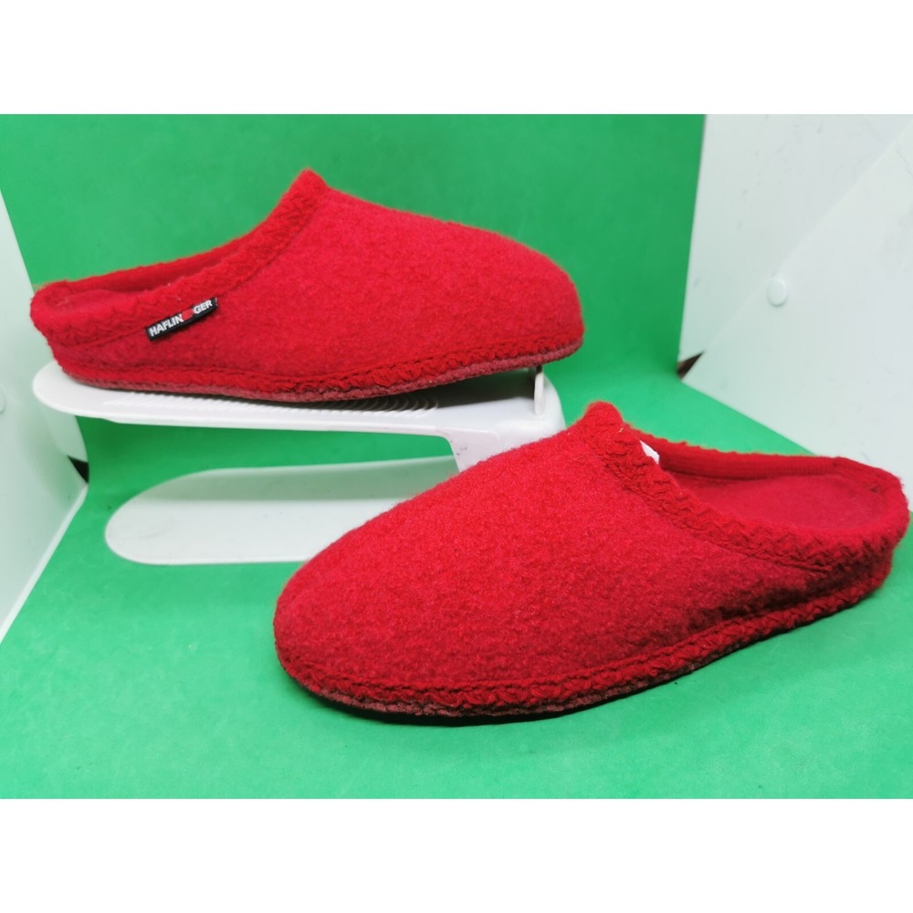 Haflinger Alaska Slippers Red Wool Women's Size 8